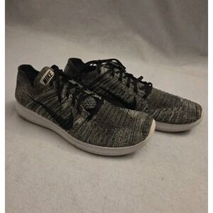 Nike Flyknit Black Gray Running Shoes Men's Size 13 / Women's 14.5 831069-100